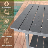 FUNBERRY Outdoor Bar Set with Umbrella Holes, Tall Adirondack Chairs and Table - Photo 4