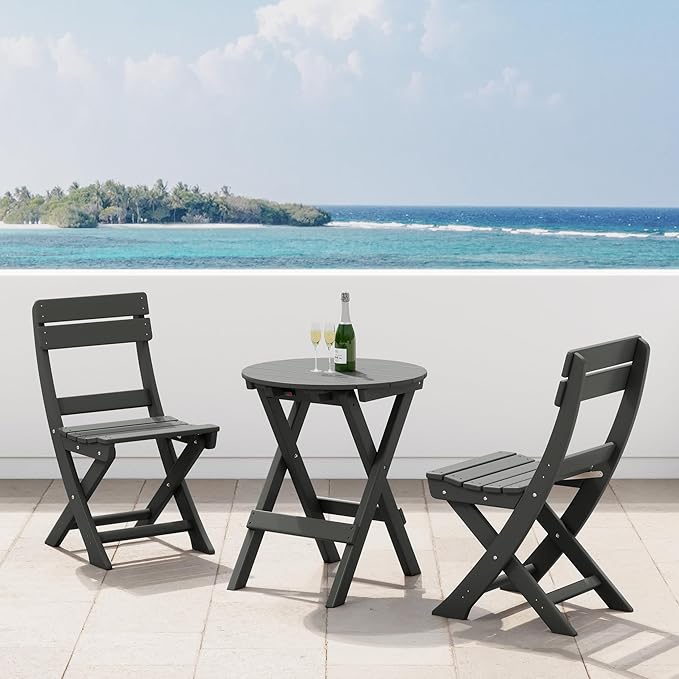 Costaelm Outdoor Patio Modern Folding Dining Chair - Photo 8