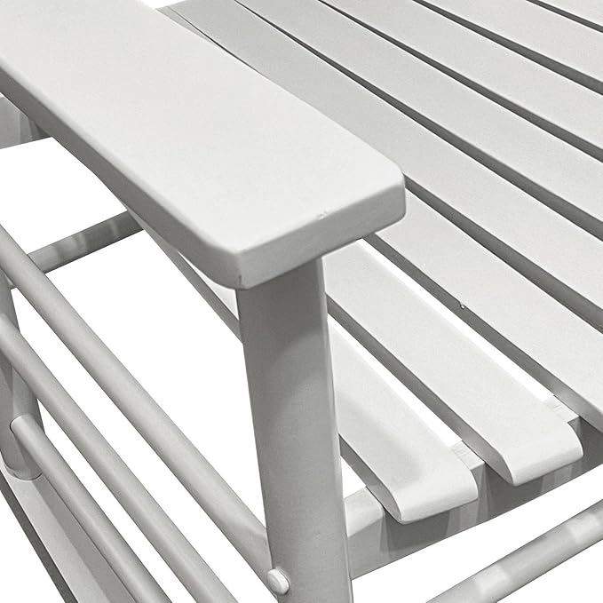 Rocking Solid Wood Chair, Front Porch Rocker for Adult, Load Bearing 280 lbs