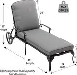 Chaise Lounge Outdoor Chair with Wheels - Photo 2