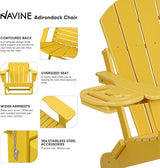 Adirondack Chair, HDPE Folding Adirondack Chair with Multifunctional Cup Holder - Photo 4