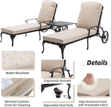 Chaise Lounge Outdoor Chair with Side Table - Photo 5