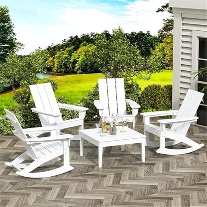 Costaelm Outdoor Side Tables for Patio, Small Patio Conversation Table Weather Resistant Coffee Table, Small Square Outdoor End Tables for Porch, Balcony, Poolside, White
