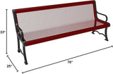 COATEDOUTDOORFURNITURE Heavy-Duty Outdoor Bench Thermoplastic Coated, Expanded Metal, Commercial-Grade Garden Bench - Photo 2