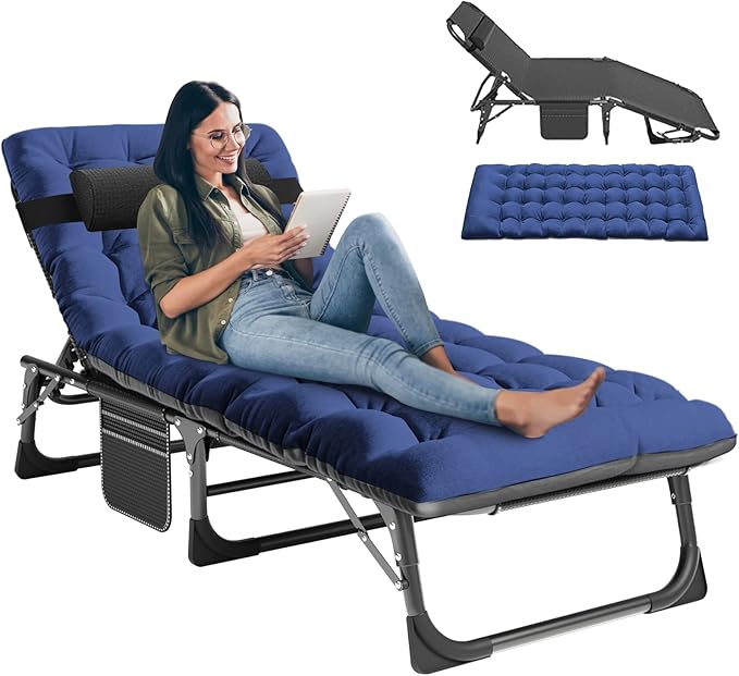 LILYPELLE Folding Lounge Chair with Mattress - Photo 1