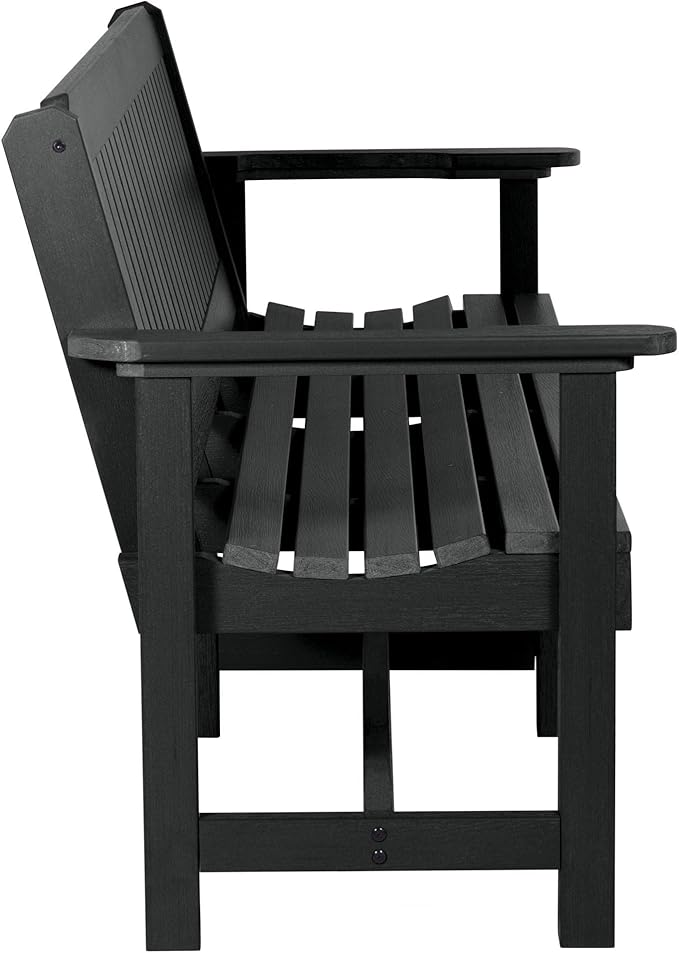 Sequoia Professional CM-BENSQ62-BKE Commercial Grade Exeter 6 Foot Garden Bench, Black
