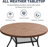 VICLLAX Round Patio Dining Table - Photo 4