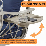 Heavy Duty 900 LBS Porch Swing Chair 3-Person Outdoor Rattan Patio Swing Lounge w/Cup-Holder & Steel Chains Wicker - Photo 3