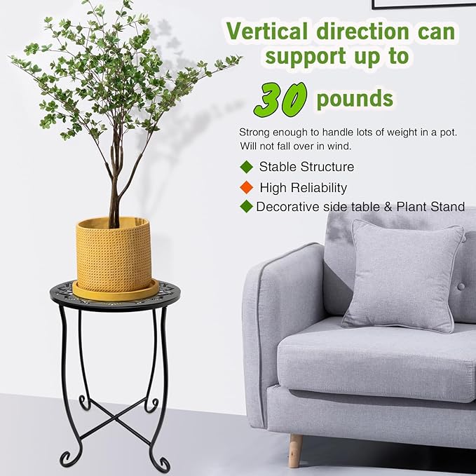 Fashion&cool Outdoor Side Tables, 2 Pack Patio Side Table - Photo 6