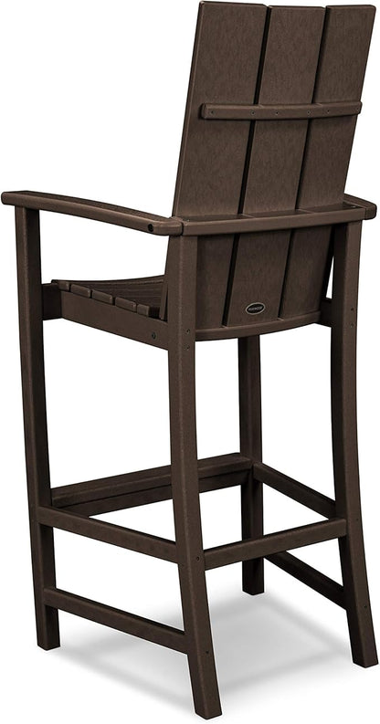 POLYWOOD® Modern Adirondack Bar Chair in Mahogany