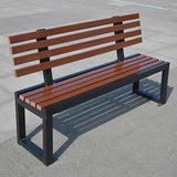 39.3in/47.2in/59 in Outdoor Garden Bench Patio Park Bench, 2-3 Person Porch Benches Solid Wood Slat Leisure Seats - Photo 1