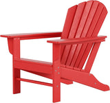 Costaelm Outdoor Adirondack Chair, HDPE Patio Chair, Weather Resistant Lawn Firepit Outside Chairs for Porch, Poolside - Photo 1