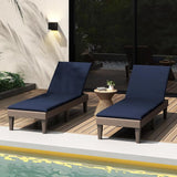 HAPPYGRILL Outdoor Chaise Lounge Chair Rattan Recliner Lounger with Removable Cushion & 3-Level Adjustable Backrest - Photo 2
