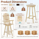 HOMEDIARY 3 Piece Outdoor Bar Set - Photo 2