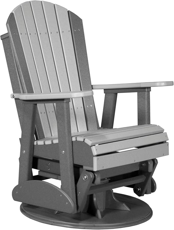 LuxCraft 2' Adirondack Swivel Glider - Available in 14 Colors, Dove Gray and Slate - Photo 1