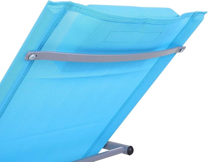 Outsunny Zero Gravity Rocking Chair Outdoor Chaise Lounge Chair Recliner Rocker with Detachable Pillow and - Photo 9