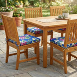 BrylaneHome Chair Cushion with Ties - 18.75" L x 18" W - Patio & Outdoor - Water - Photo 6