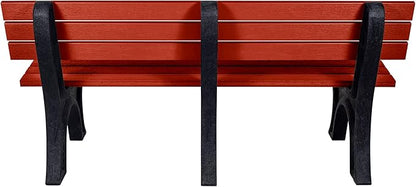 Sequoia Professional Aurora Park Bench, 6 ft, Rustic Red