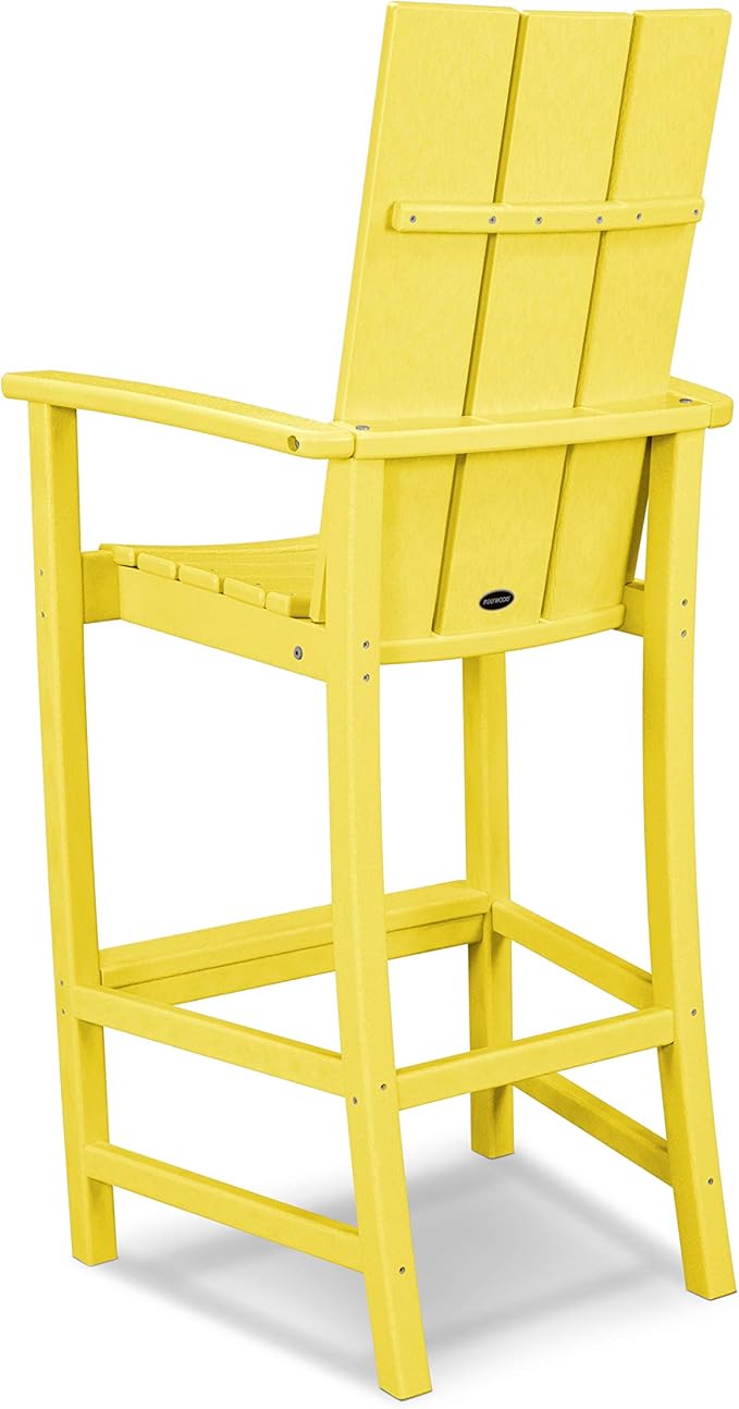 POLYWOOD® Modern Adirondack Bar Chair, Lemon