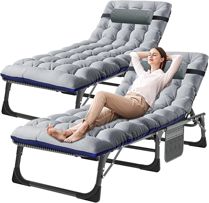 DoCred Folding Lounge Chair with Mattress - Photo 1