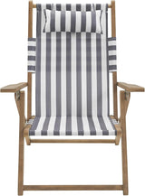 Lavish Home Beach Chair - Outdoor Weather-Resistant Wood Folding Chair with Backpack Straps - 4-Position Reclining Seat - Photo 4