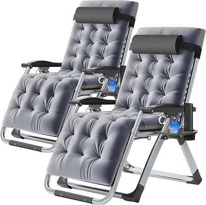 Slsy Zero Gravity Chair, Reclining Lounge Chair with Removable Cushion & Tray for Indoor and Outdoor, Patio Recliner Folding Reclining Chair