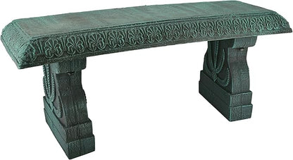 Arcadia Garden Products Outdoor Fiberclay Garden Bench for Patio, Porch, Park, Lightweight and Durable Outside Furniture Decor, Green