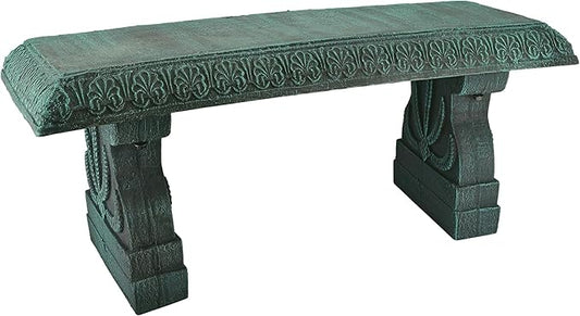 Arcadia Garden Products Outdoor Fiberclay Garden Bench for Patio, Porch, Park, Lightweight and Durable Outside Furniture Decor, Green