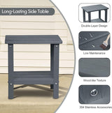 Folding Adirondack Chairs, Oversized HDPE Adirondack Chairs with Side Table and Cup Holder - Photo 4