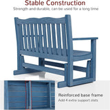 Stoog Outdoor Gliders Set of 2, All-Weather HIPS Glider Bench for Porch, Never Fade or Rot, Blue - Photo 6