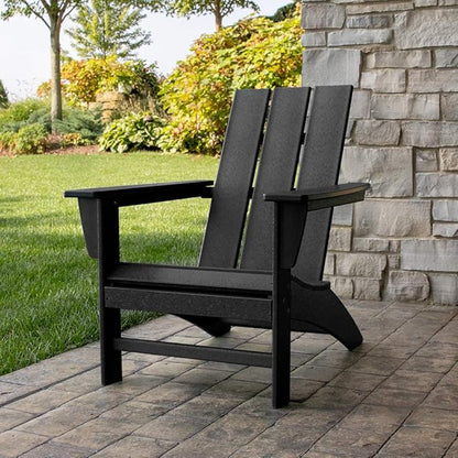 POLYWOOD® Modern Adirondack 3-Piece Set in Pacific Blue/White