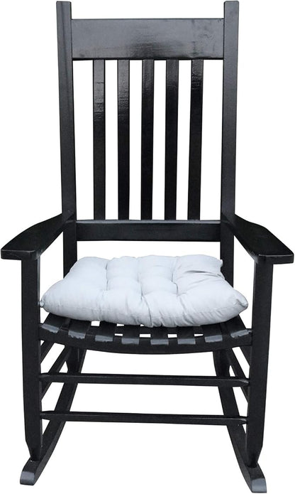 HomVent Wood Rocking Chair, 280 Lbs Heavy Duty Rocking Rocker Chair, Backyard and Patio Porch Rocker with Wide Seat and Armrest for Outdoor& Indoor Use, Cushion not Include (Black 1)