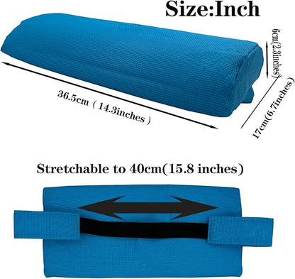 Ostlttyn Zero Gravity Chair Replacement Pillow Headrest with Elastic Band, Universal Soft Removable Padded Cushion Head Pillow, Light Blue, 14.3L' x 6.3W' x 2.3H'