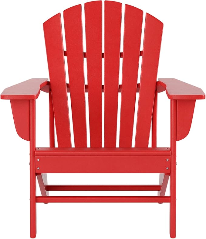 WestinTrends Dylan Outdoor Adirondack Chair (Set of 2), Red