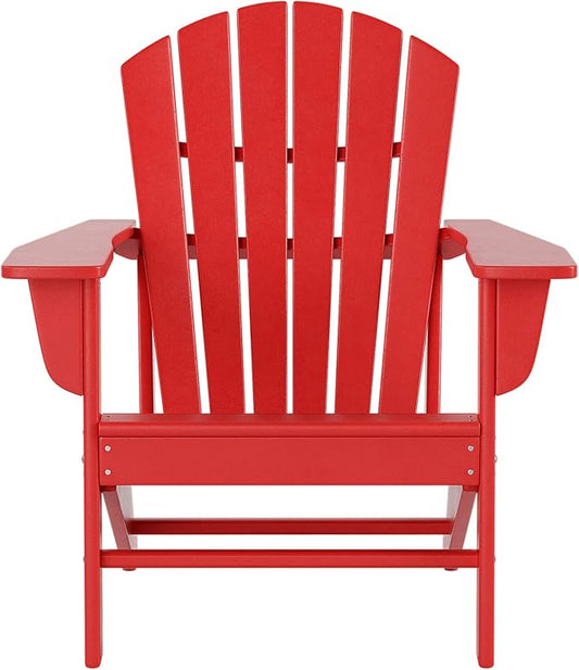 WestinTrends Dylan Outdoor Adirondack Chair, Red