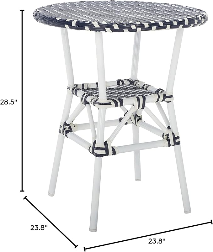 SAFAVIEH Outdoor Collection California Navy/Navy Bistro Table (Fully Assembled)
