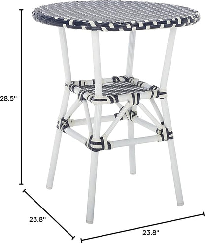 SAFAVIEH Outdoor Collection California Navy/Navy Bistro Table (Fully Assembled)