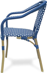 Christopher Knight Home Cecil Bistro Chairs, Navy Blue + White + Wood Print - Photo 9