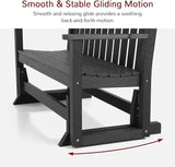 Stoog Outdoor Glider, All-Weather HIPS 2 Person Patio Glider Bench with 800 lbs Weight Capacity, Never Fade or Rot - Photo 5