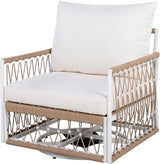 Christopher Knight Home Fiora 360° Swivel Patio Chairs Set of 2 with Handwoven Rope - Photo 6