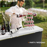 VINGLI 43" Portable Bar Table, 3-Tier Shelves, Carry Bag，Mobile Bar Table for Events, Party, Camping, Picnic, Tradeshow - Photo 2