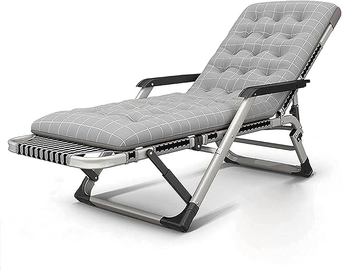Lounge Chair Oversized Zero Gravity Recliner Chair Adjustable Camping Lawn Chair Padded Seat Folding Reclining for - Photo 1