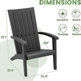 NUNU LAB Outdoor Adirondack Chairs, Plastic Adirondack Chair with Cup Holder, Weather Resistant Patio Chairs - Photo 2