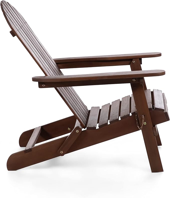 Greemotion Set of 2 Elk 34 in. W All Weather Outdoor Patio Eucalyptus Wood Adirondack Chair Solid Wood for Outdoor Fire Pit, Deck, Beach, Garden, Campfire Chairs, Weather Resistant, Dark Brown