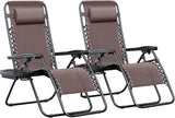 Greesum Zero Gravity Chairs Set of 2 Adjustable Steel Mesh Recliners Beach Deck Lawn Camping Patio Foldable Lounge - Photo 1