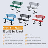 6 ft Outdoor Park Bench – Heavy-Duty Steel Frame & Rust-Resistant Thermoplastic Coating, Suitable for Gardens - Photo 6