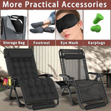 Oversized Zero Gravity Chair with Cushion XXL, 33In Padded Lounge Chair, Recliner Camping Chair W/Full-Alu Alloy Lock - Photo 4