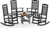 5 Piece Outdoor Rocking Bistro Set, Rocking Chairs Outdoor Furniture - Photo 1