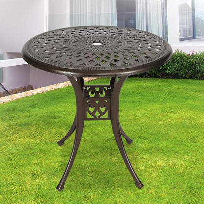 YUSING 3 Piece Outdoor Patio Bistro Set,31" Bistro Dining Table and 2 Backyard Garden Chairs,Furniture Set for Kitchen,Garden,Yard
