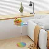 Rainbow Clear Side Table Small Acrylic End Tables 13.8 * 11.6 H: 21.3 Inch Modern Flower-Like Shape Drink Table for - Photo 7